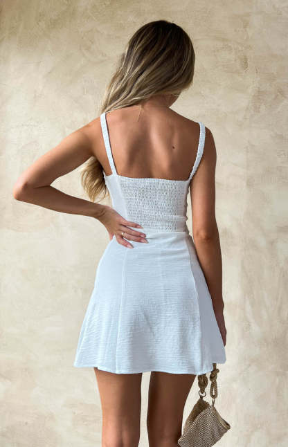 Angel Wings White Mini Dress-Vavasi.All Rights Reserved.