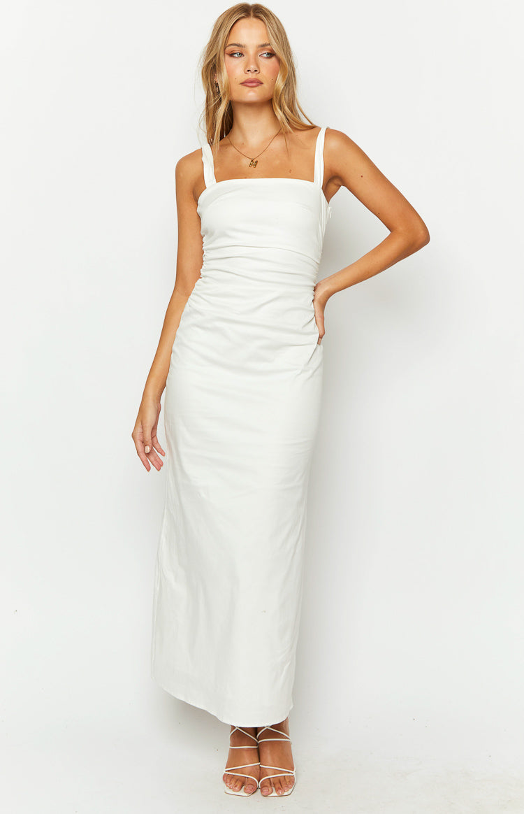 Angelic Aura White Maxi Dress-Vavasi.All Rights Reserved.