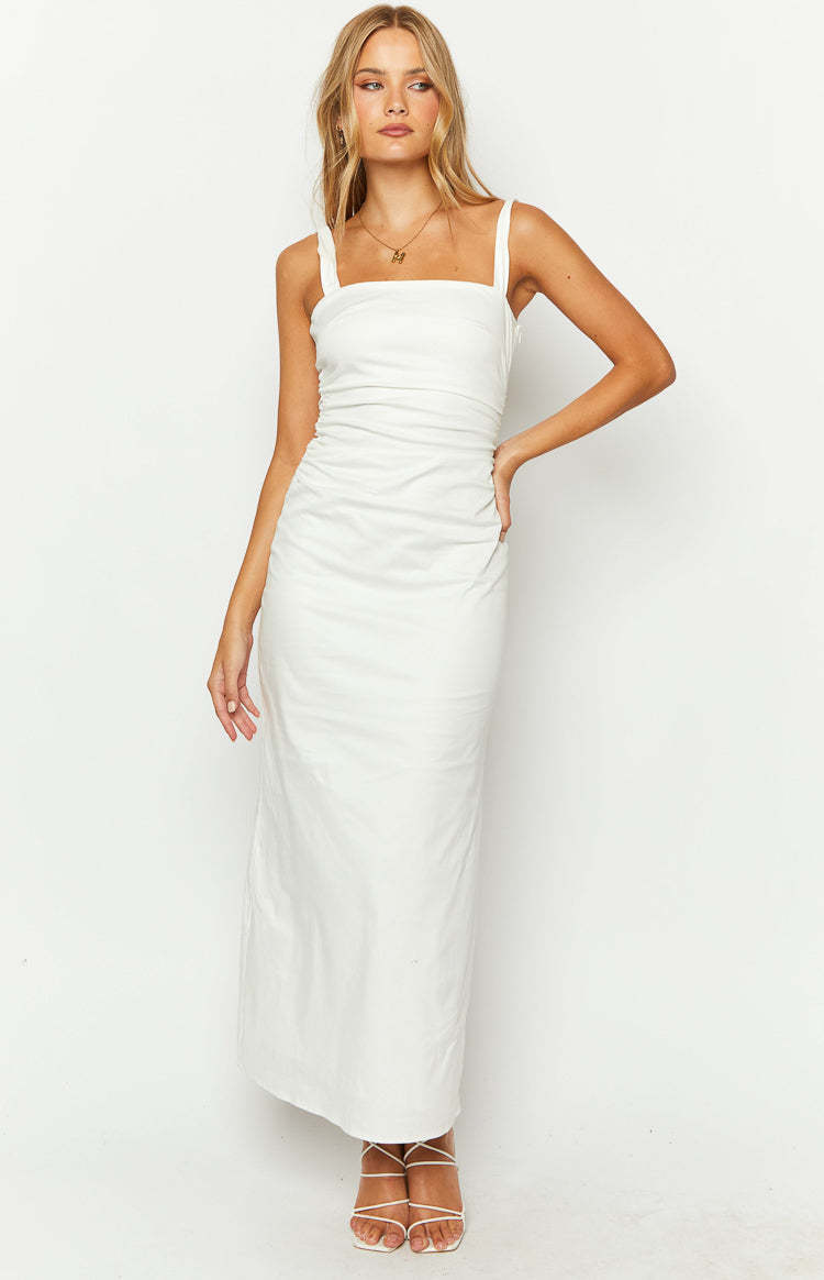 Angelic Aura White Maxi Dress-Vavasi.All Rights Reserved.