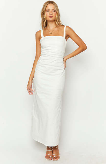 Angelic Aura White Maxi Dress-Vavasi.All Rights Reserved.