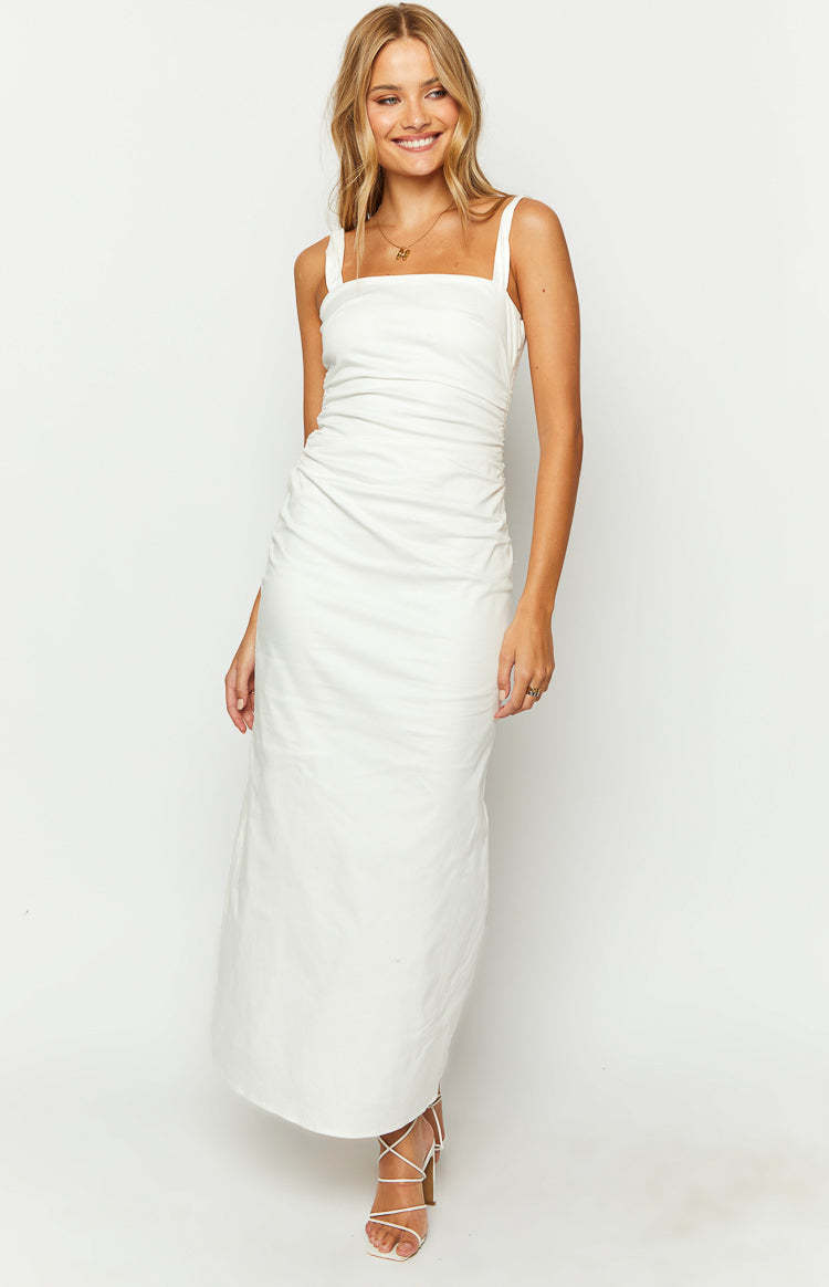 Angelic Aura White Maxi Dress-Vavasi.All Rights Reserved.