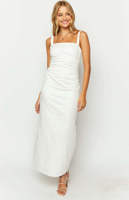 Angelic Aura White Maxi Dress-Vavasi.All Rights Reserved.