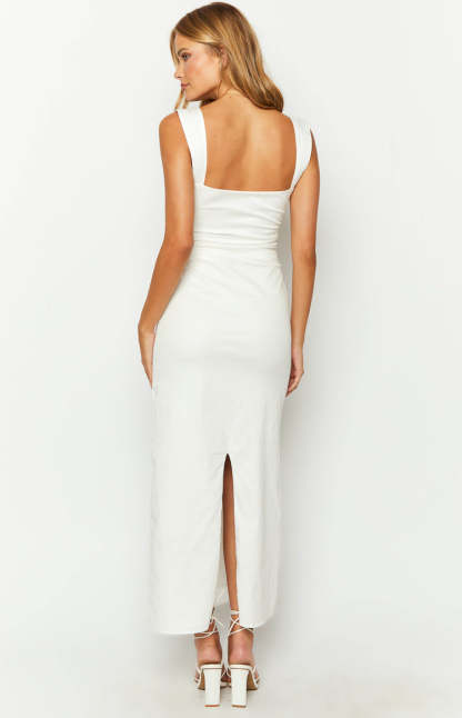Angelic Aura White Maxi Dress-Vavasi.All Rights Reserved.