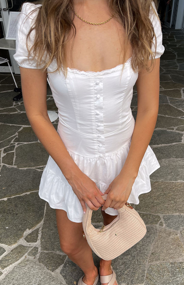 Anini White Mini Dress-Vavasi.All Rights Reserved.