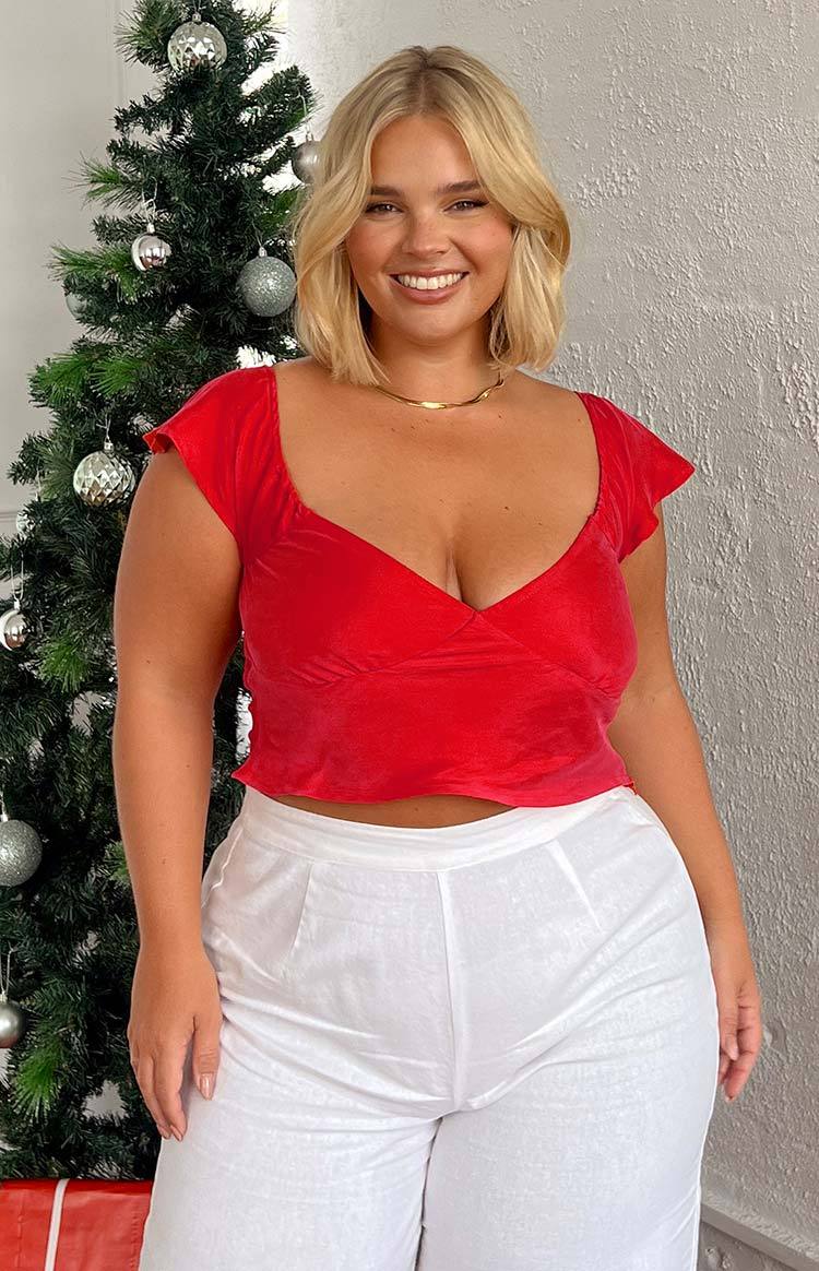 Anna Red Top-Vavasi.All Rights Reserved.