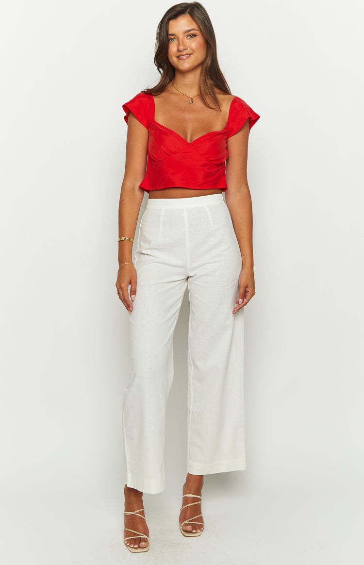 Anna Red Top-Vavasi.All Rights Reserved.