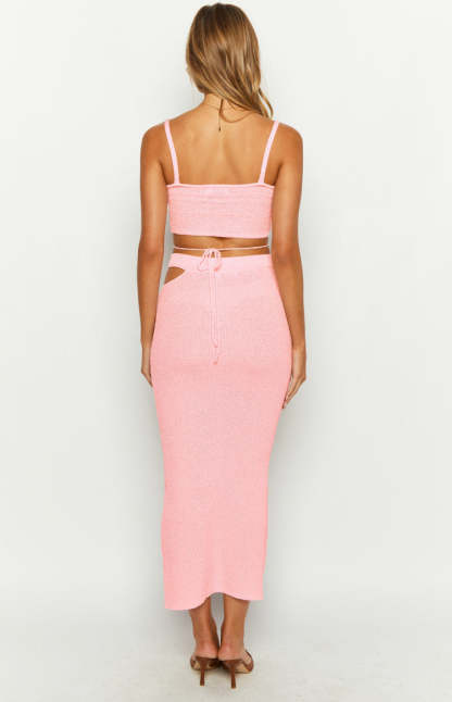 Annabella Pink Crop Top-Vavasi.All Rights Reserved.