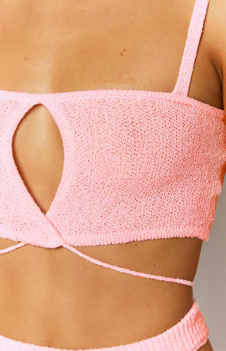 Annabella Pink Crop Top-Vavasi.All Rights Reserved.