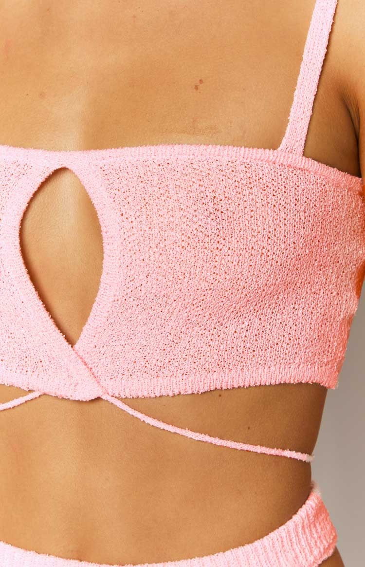 Annabella Pink Crop Top-Vavasi.All Rights Reserved.