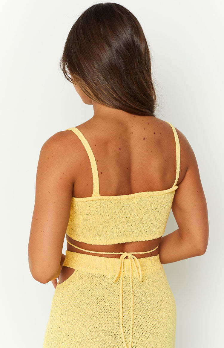 Annabella Yellow Crop Top-Vavasi.All Rights Reserved.