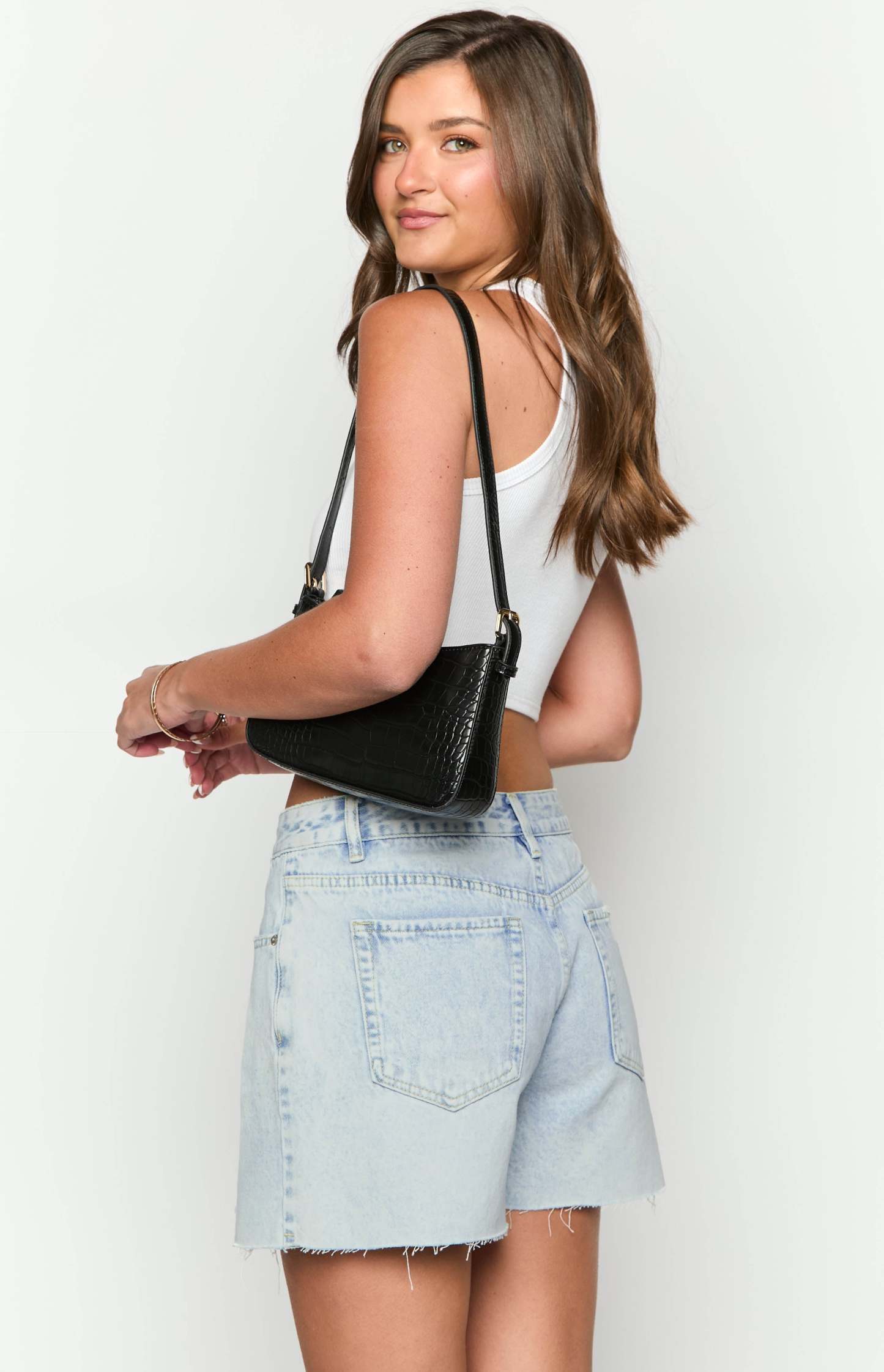 Annette Light Wash Denim Shorts-Vavasi.All Rights Reserved.