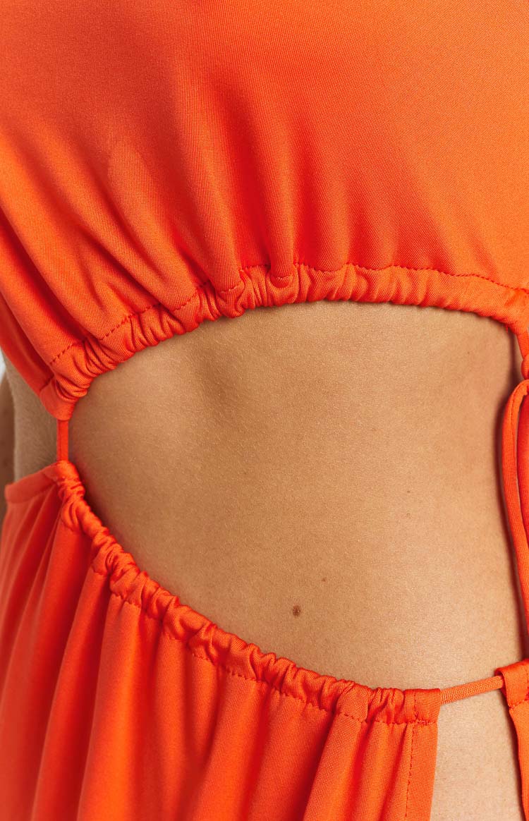 Annika Butterscotch Side Split Maxi Dress-Vavasi.All Rights Reserved.