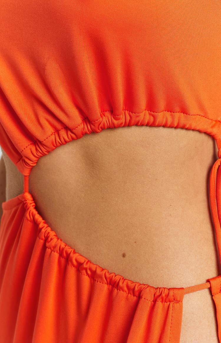 Annika Butterscotch Side Split Maxi Dress-Vavasi.All Rights Reserved.