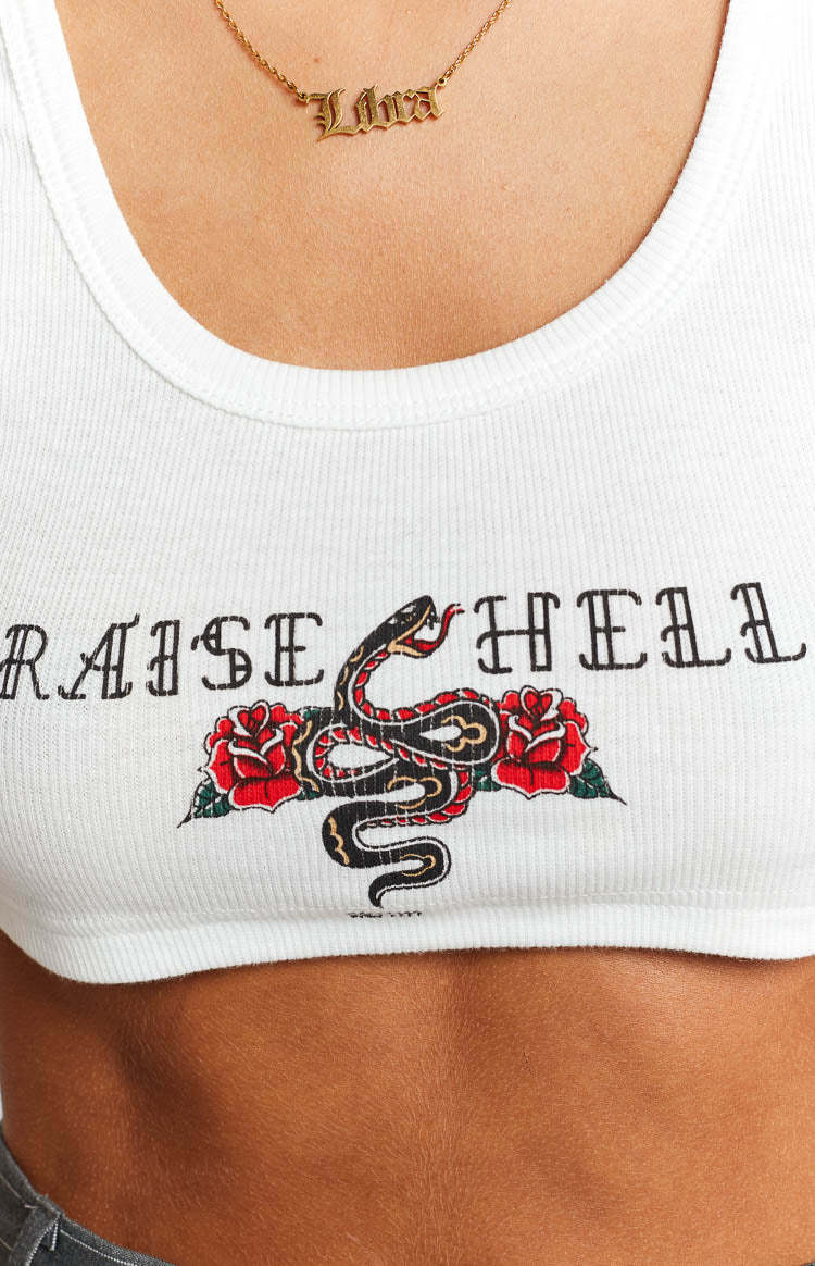 Arizona Raise Hell White Tank-Vavasi.All Rights Reserved.