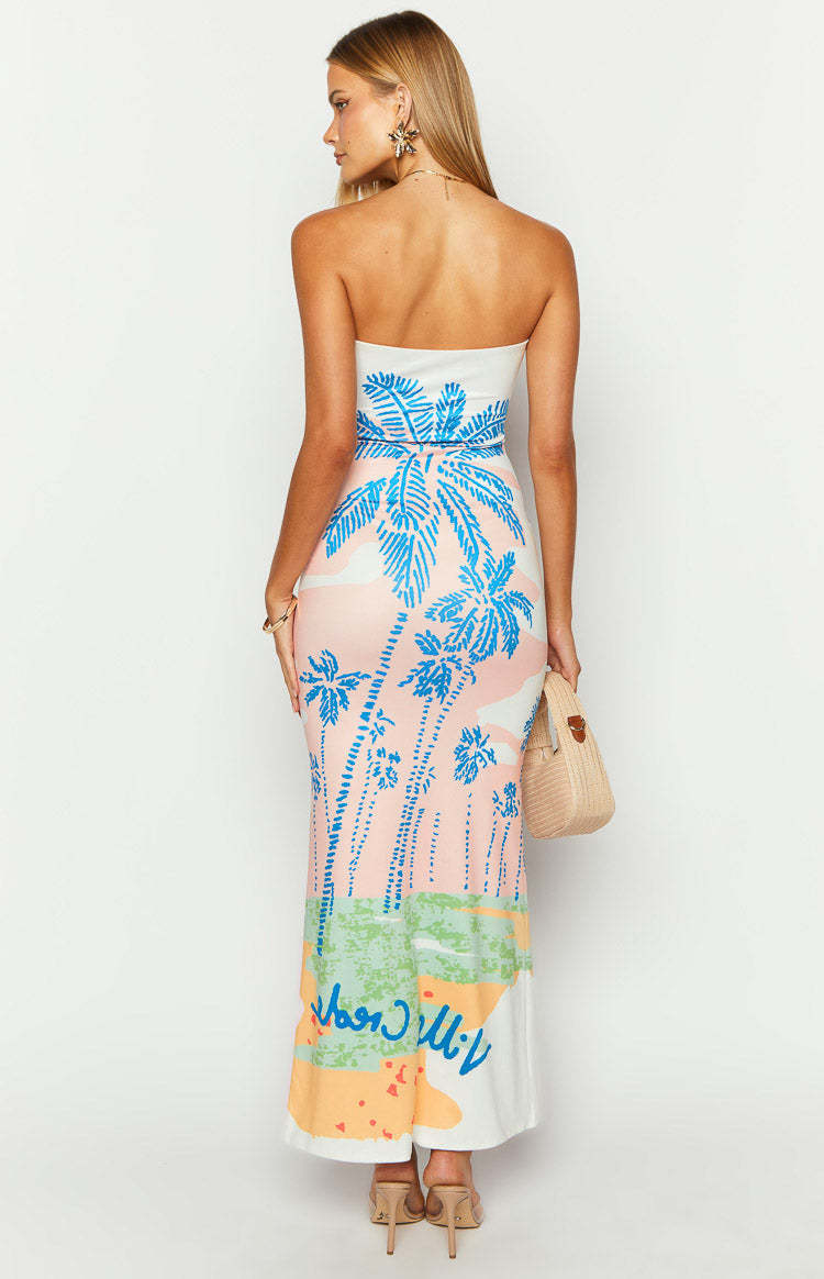 Arizona Ville Crede Palm Print Maxi Dress-Vavasi.All Rights Reserved.