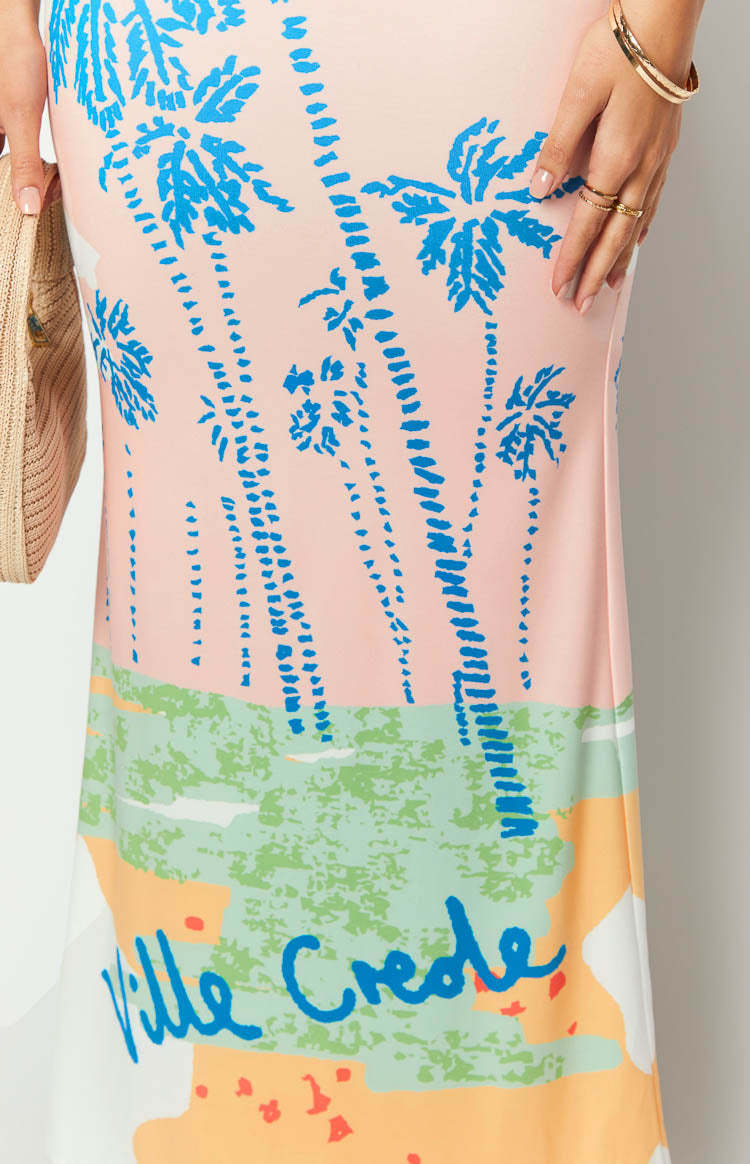 Arizona Ville Crede Palm Print Maxi Dress-Vavasi.All Rights Reserved.