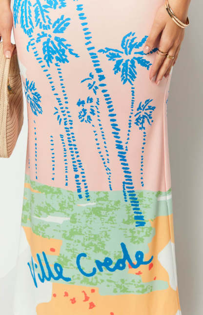 Arizona Ville Crede Palm Print Maxi Dress-Vavasi.All Rights Reserved.