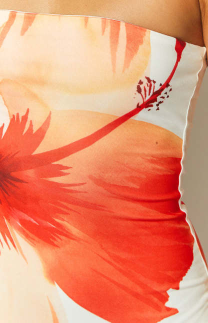 Arizona White Floral Print Maxi Dress-Vavasi.All Rights Reserved.