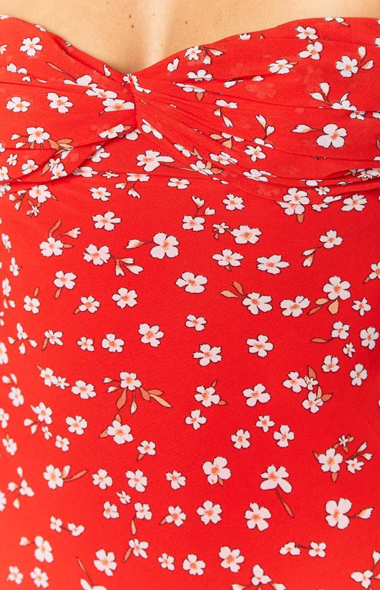 Ashley Red Floral Formal Maxi Dress-Vavasi.All Rights Reserved.