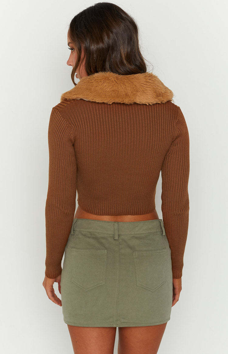 Atis Brown Knit Cardigan-Vavasi.All Rights Reserved.