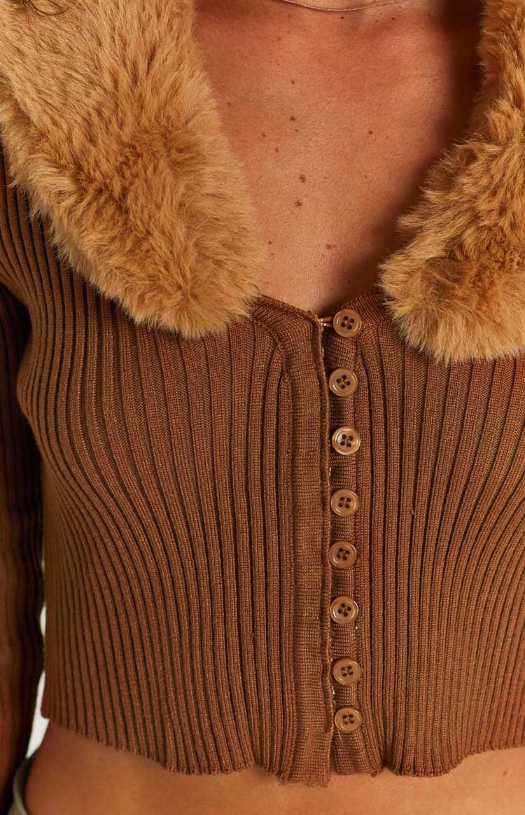 Atis Brown Knit Cardigan-Vavasi.All Rights Reserved.