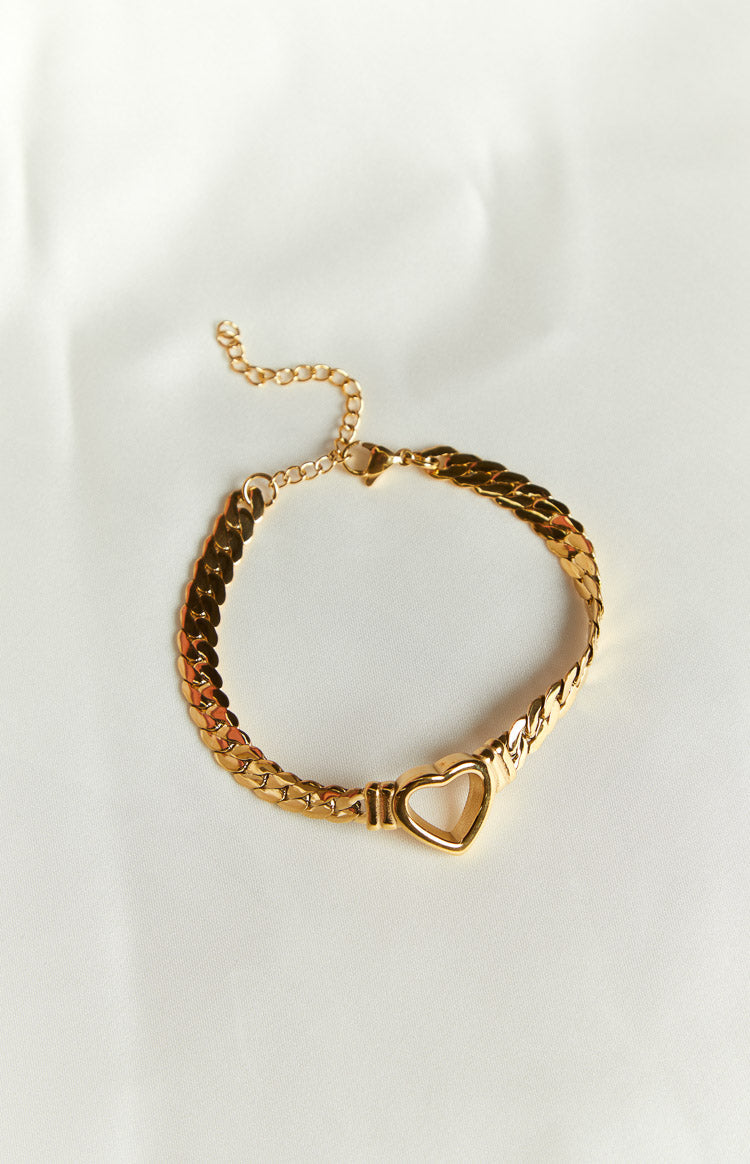 Atlas Gold-Plated Stainless Steel Heart Bracelet-Vavasi.All Rights Reserved.