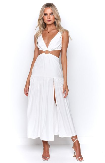 Aurelia White Maxi Dress-Vavasi.All Rights Reserved.