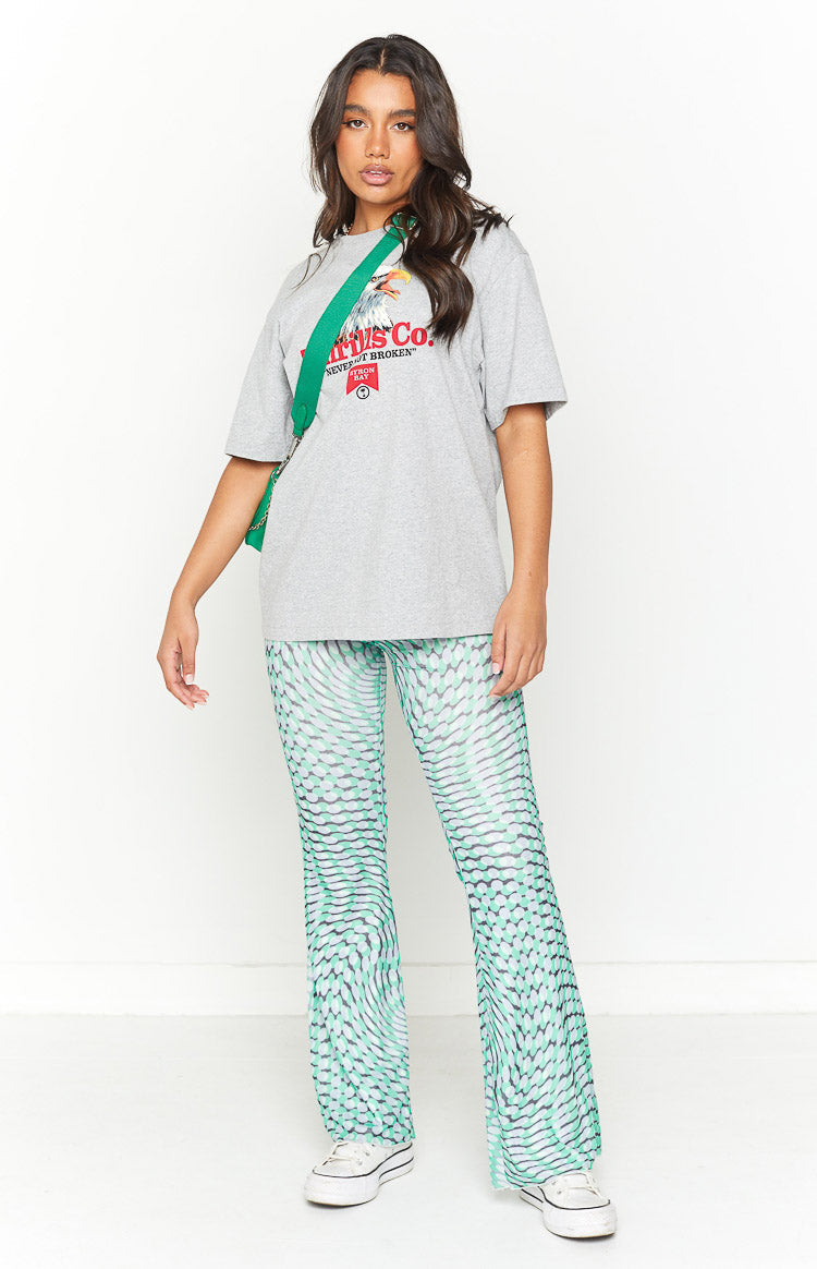 Avalon Green Mesh Mid Rise Pant-Vavasi.All Rights Reserved.