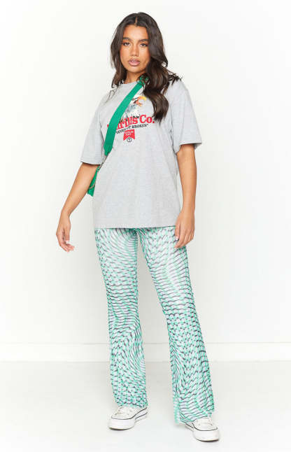 Avalon Green Mesh Mid Rise Pant-Vavasi.All Rights Reserved.