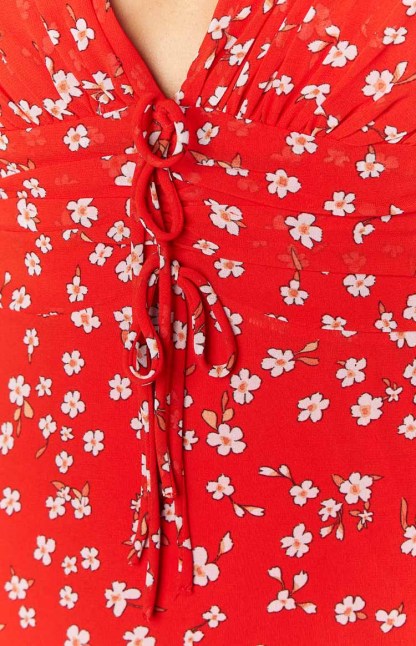 Ayla Red Floral Short Sleeve Maxi Dress-Vavasi.All Rights Reserved.