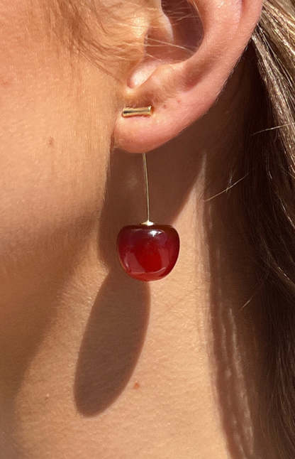 Azure Red Cherry Earrings-Vavasi.All Rights Reserved.