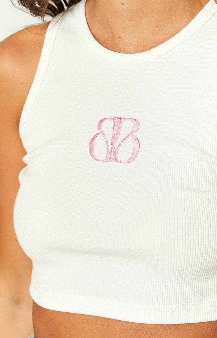 BB White Embroidered Crop Top-Vavasi.All Rights Reserved.