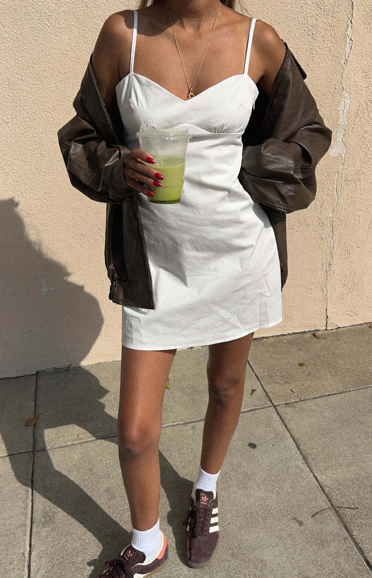 Beck White Mini Dress-Vavasi.All Rights Reserved.