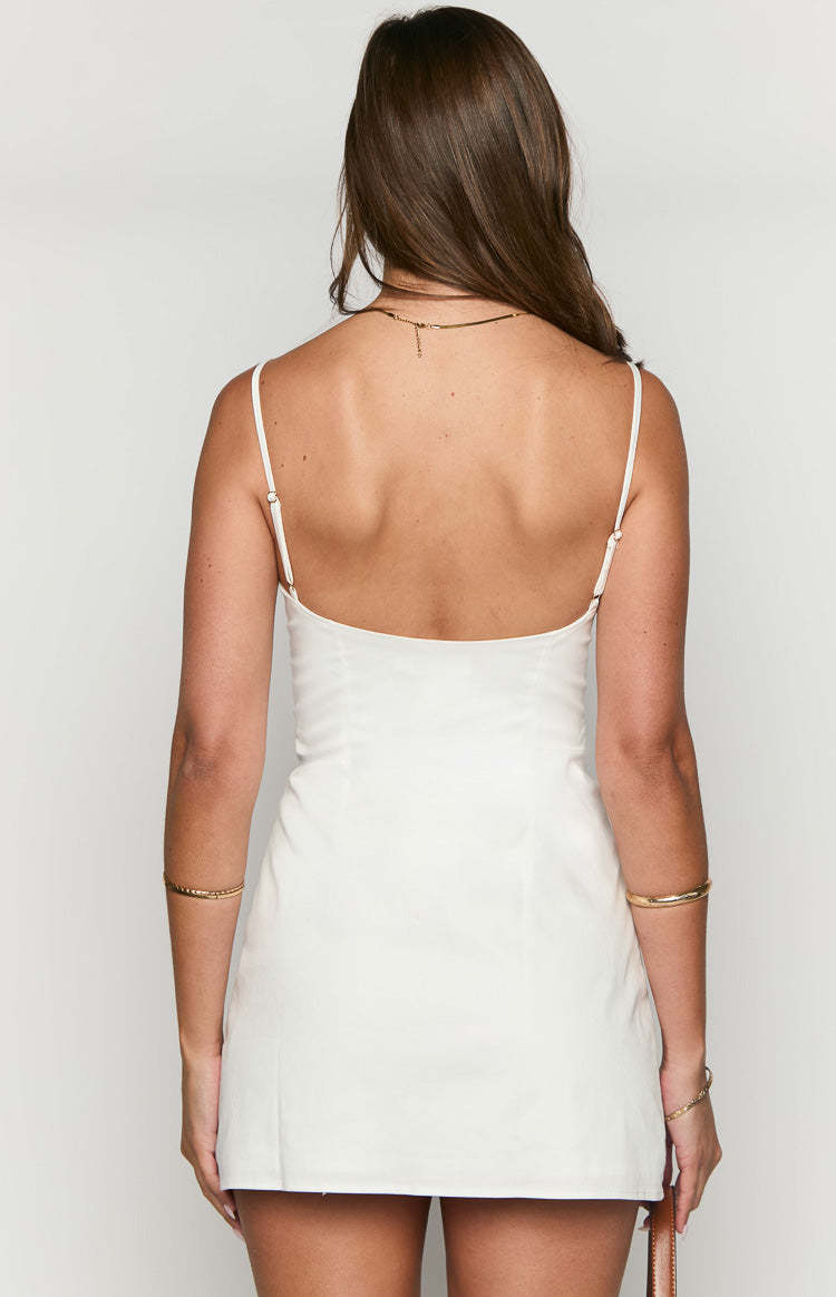 Beck White Mini Dress-Vavasi.All Rights Reserved.