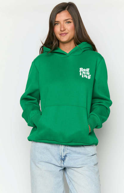 Beginning Green Snuggle Bubble Hoodie-Vavasi.All Rights Reserved.