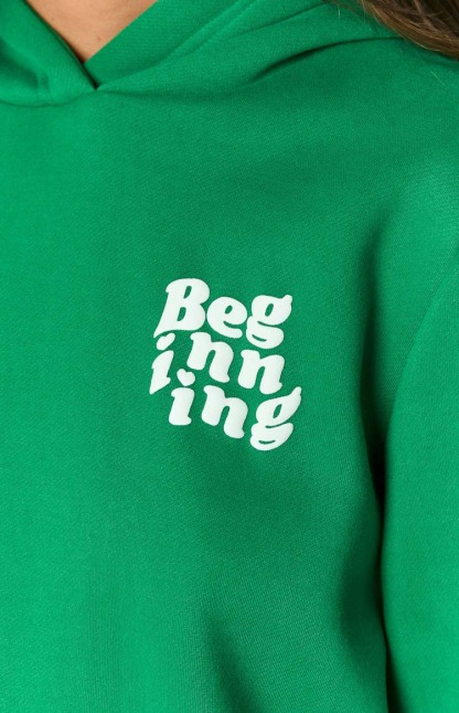 Beginning Green Snuggle Bubble Hoodie-Vavasi.All Rights Reserved.