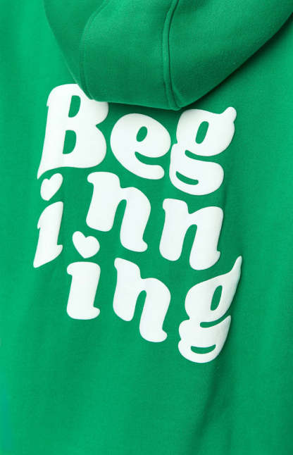 Beginning Green Snuggle Bubble Hoodie-Vavasi.All Rights Reserved.