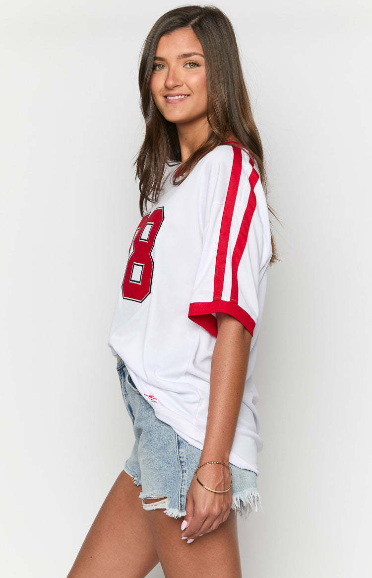 Beginning White Jersey Mini Dress-Vavasi.All Rights Reserved.