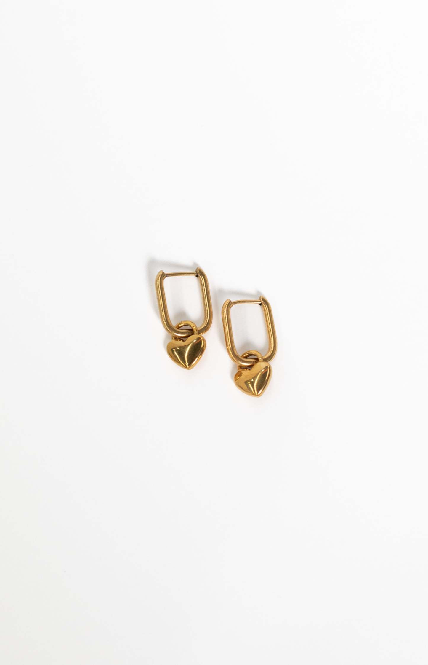 Berni Gold Heart Hoop Earrings-Vavasi.All Rights Reserved.