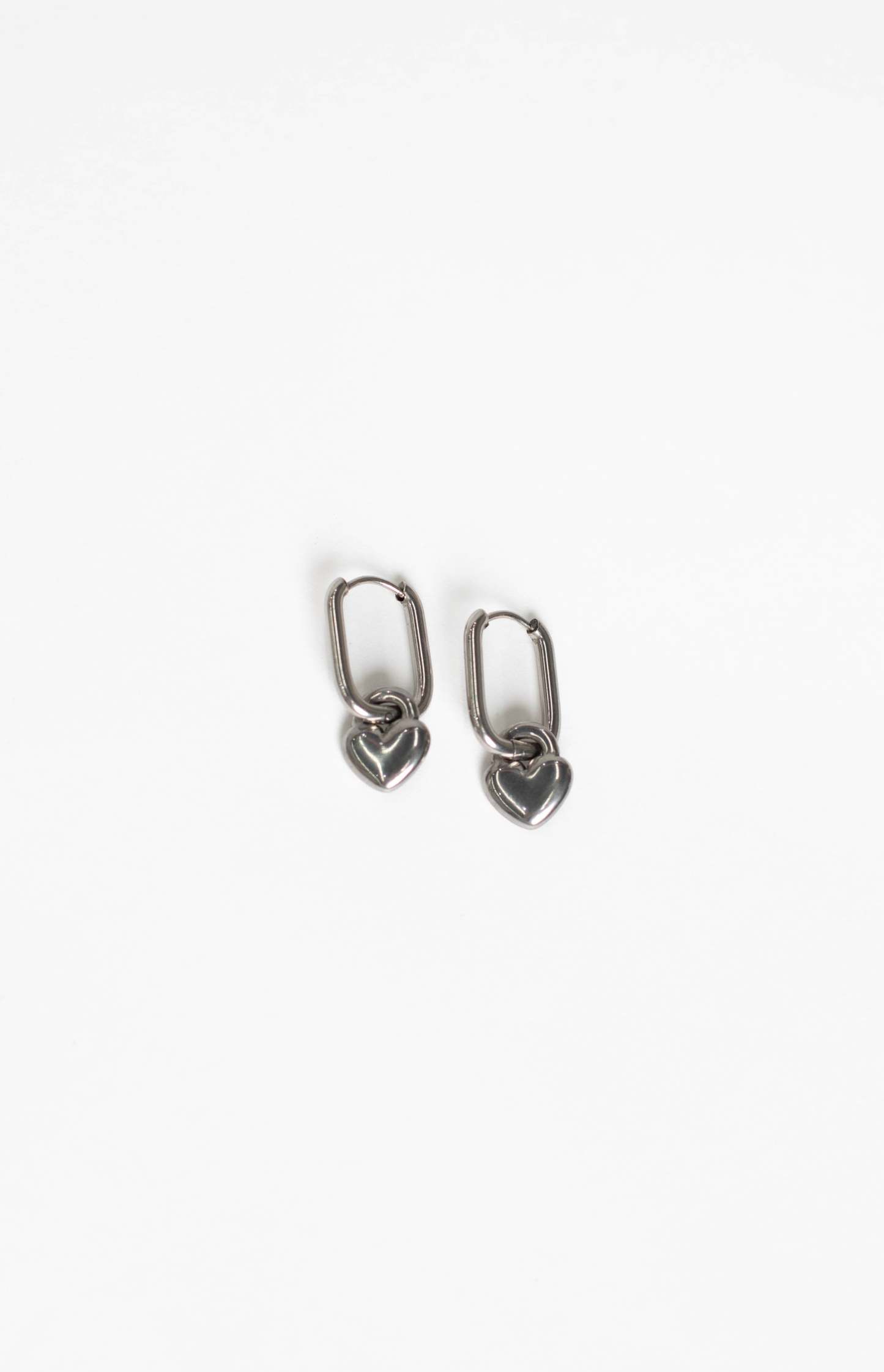Berni Silver Heart Hoop Earrings-Vavasi.All Rights Reserved.