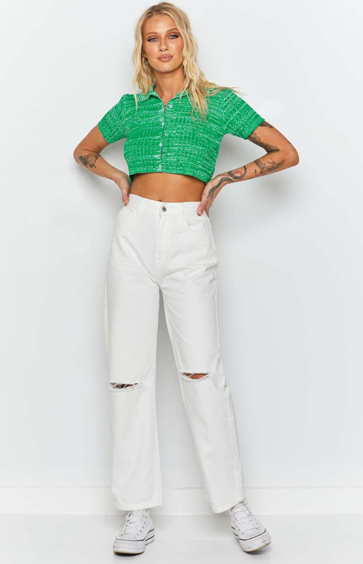 Beth Knit Polo Green-Vavasi.All Rights Reserved.