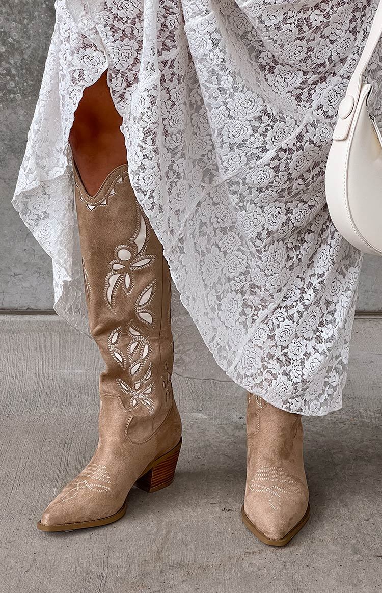 Billini Della Taupe Cowboy Boots-Vavasi.All Rights Reserved.