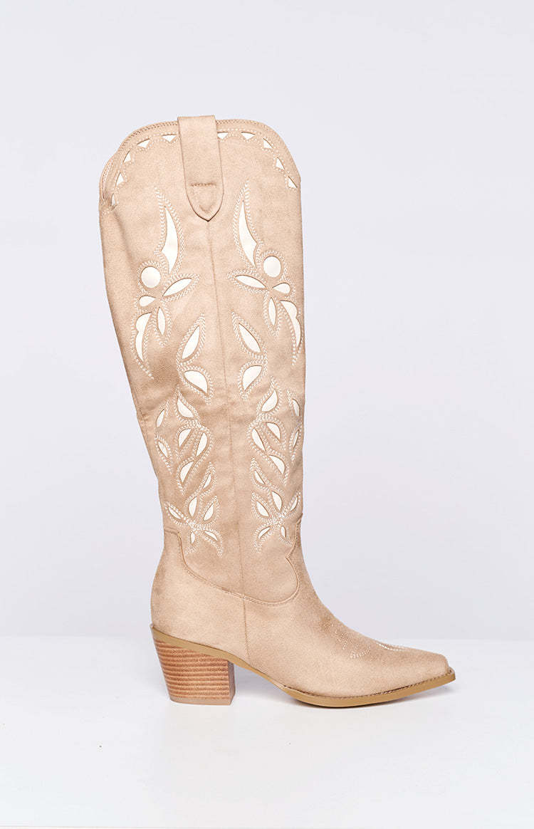 Billini Della Taupe Cowboy Boots-Vavasi.All Rights Reserved.