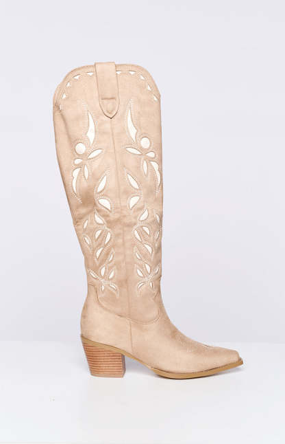 Billini Della Taupe Cowboy Boots-Vavasi.All Rights Reserved.
