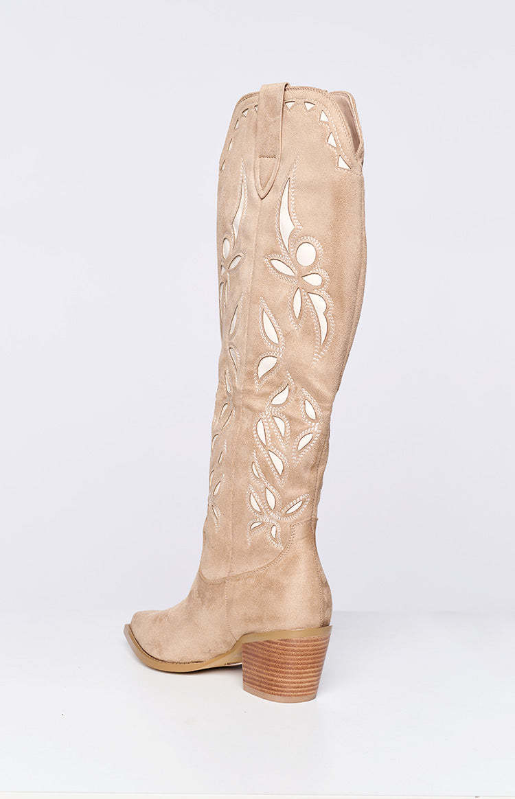 Billini Della Taupe Cowboy Boots-Vavasi.All Rights Reserved.