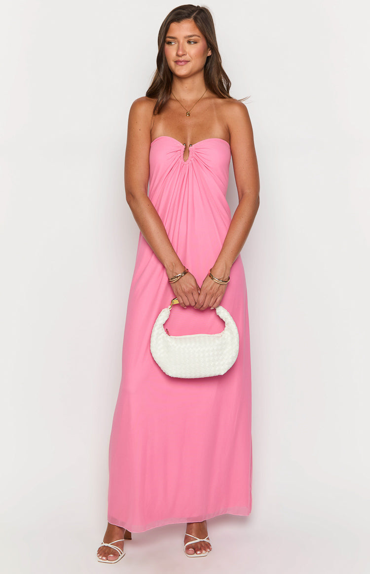 Brynner Pink Strapless Maxi Dress-Vavasi.All Rights Reserved.