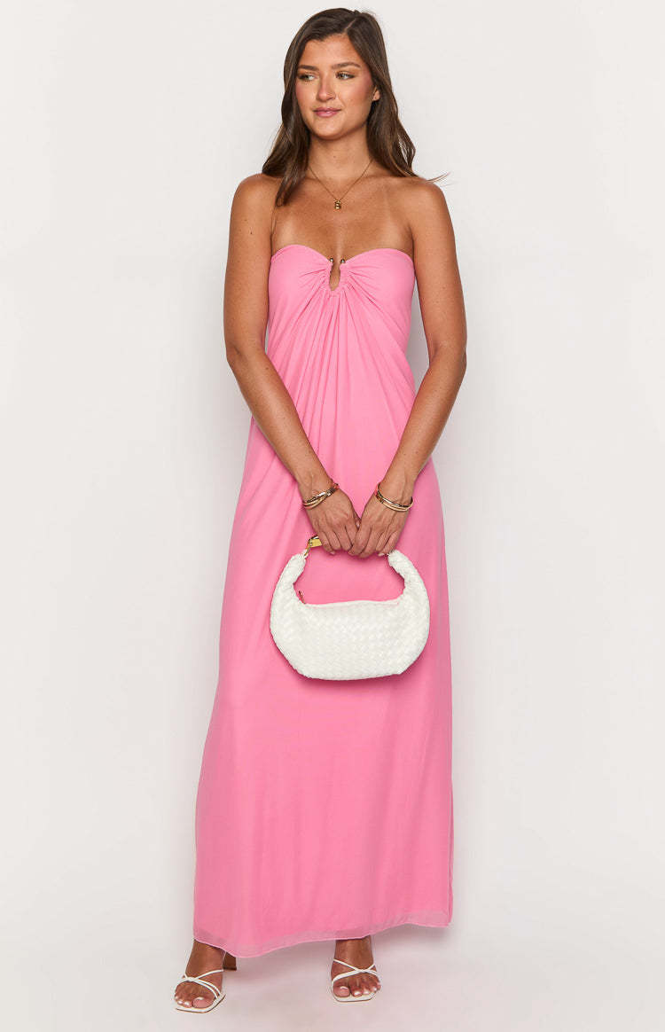 Brynner Pink Strapless Maxi Dress-Vavasi.All Rights Reserved.