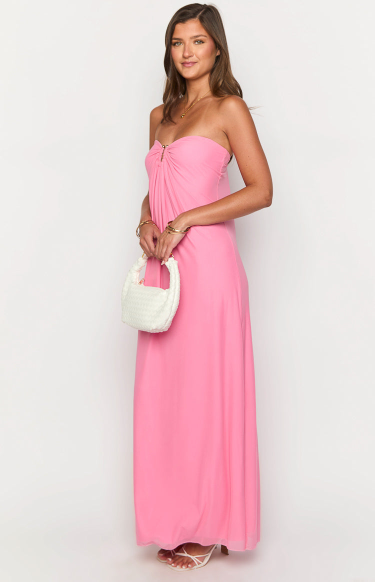 Brynner Pink Strapless Maxi Dress-Vavasi.All Rights Reserved.