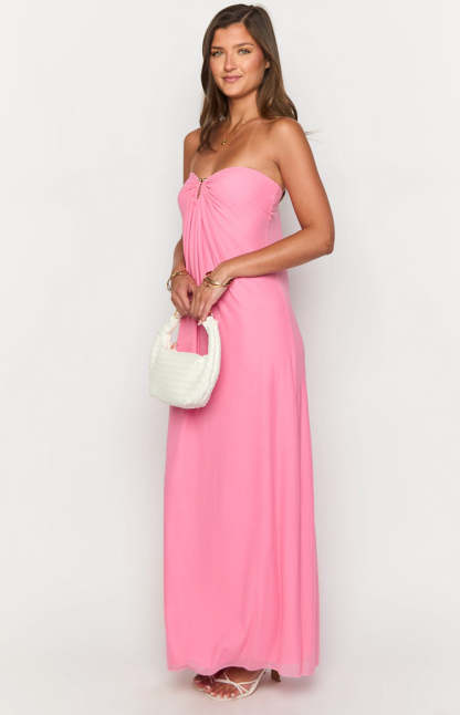 Brynner Pink Strapless Maxi Dress-Vavasi.All Rights Reserved.
