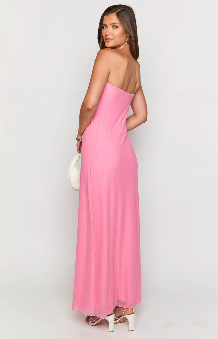 Brynner Pink Strapless Maxi Dress-Vavasi.All Rights Reserved.